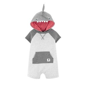 Carters Shark hood short romper